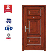 Porte en acier en bois, porte blindée en acier de bois, porte en bois de luxe